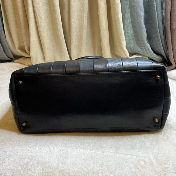 Limited Edition Coach Bleecker in Bar Stripe (Navy/Black) Leather F71213 - Picture 7 of 11